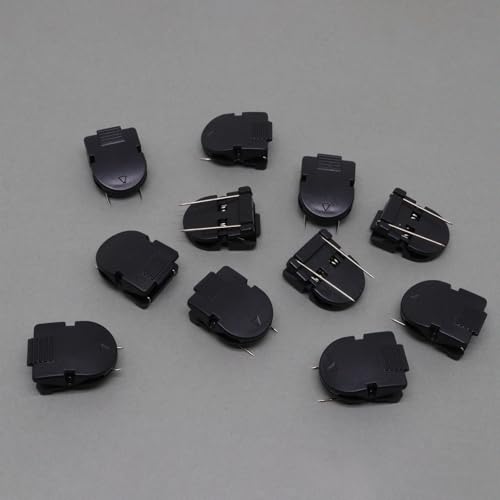 Image of 16pcs Cubicle Clips for Fabric Walls , Plastic Cubicle Hook, Push Pin Picture Hangers Panel Wall Clips for Hanging Photos Office Notes Memos Messages Frame (Black)