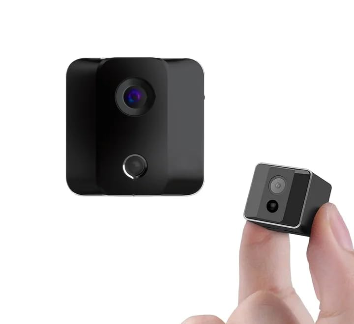 ehomful HD 1080P Portable Small Nanny Cam with Night Vision,Wireless Mini Camera Body Cam Surveillance Cameras for Home Security Indoor/Outdoor Small Security Camera No WiFi Needed