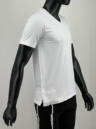 Sport Tzitzit Men Dry Fit T Shirt V Neck, Kosher Tzitzis Breathable Moisture Wicking Athletic Workout Tee Mesh Undershit4