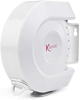 Kleeneze KL064318EU 15 Metre Retractable Washing Line, Clothesline, Durable and Compact, Wall Mountable, Flexible Drying Solution, for Indoor/Outdoor Use, Washing Clothes Dryer Line, Space Saving
