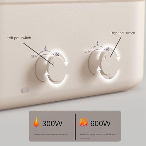 Household Slow Cooker, Split Electric Hot Pot, Multifunctional Electric Cooker, Electric Cooking Pot, 2 Adjustable Temperatures,B - Image 2