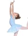 Hawiton Maillot Ballet Danza niña Tutu algodón 5-16 años,Elástico Manga Corta Gimnasia...