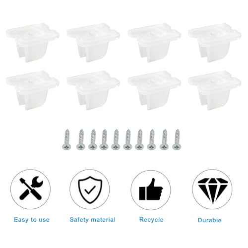 Image of 100 Pcs LED Strip Mounting Clips Mounting Bracket Support Fixing Clamps Light Clips with 100 Screws for 5mm to 6mm LED Strip Lighting