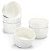 Produktbild COM-FOUR® 6x Soufflé Förmchen - Creme Brulee Schälchen aus Keramik - Ofenfeste Förmchen - Dessertschale und Pastetenförmchen für z.B. Ragout Fin - je 200 ml - in weiß