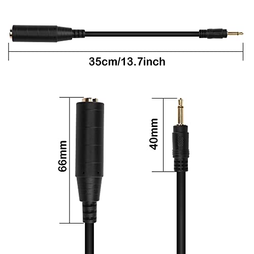 Adaptador de audio de 1/4 a 3.5 mm, corto de 0.3 m miniatura 4