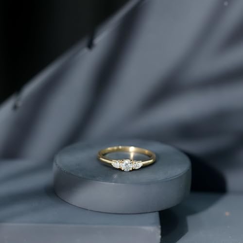 Certified Moissanite 3 Stone Ring for Women, D-VS1 Quality, Past Present Future Ring - Ready to Gift4