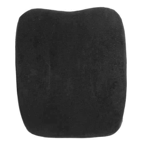 FUOYLOO Cojín Lumbar de Espuma Viscoelástica Negro para Asiento y Respaldo, Soporte Ergonómico para Oficina, Coche y Lectura, Cojín de Cintura Portátil para Aliviar Dolor Estilo Aleatorio