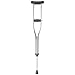 PCP Aluminum Crutches, Push Button Adjustable Height, Lightweight, 1 Pair, Junior Youth Size (4'6