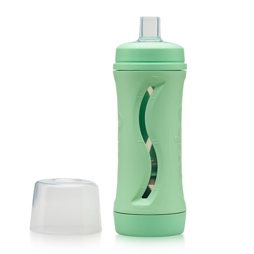 Image of Subo Baby Food Bottle | No Mess Baby Toddler Self Feeder | Squeeze Free Design for Purees, Smoothies, Yogurt, Oatmeal, or Thickened Liquids | Reusable Silicone Washable Cup (Mint)