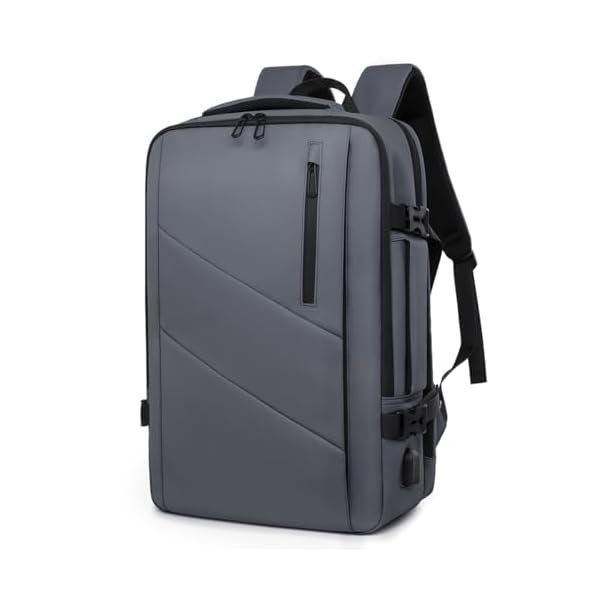 VGOAL-Travel-Laptop-Backpack-fit-173-inch-26-44L-Expandable-Carry-on-Luggage-Weekender-Daypack-Business-Rucksack-with-USB-Charging-Port-Water-ResistantGrey VGOAL Travel Laptop Backpack fit 17.3 inch, 26-44L Expandable Carry on Luggage Weekender Daypack Business Rucksack with USB Charging Port, Water-Resistant(Grey)
