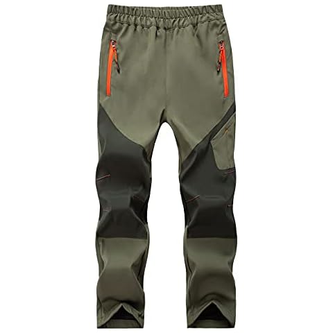 Echiondon Kinder Schnelltrockende Hose Leicht Outdoorhose Mädchen Jungen Frühling Sommer Herbst Wanderhose Trekkinghose Armeegrün M Cover