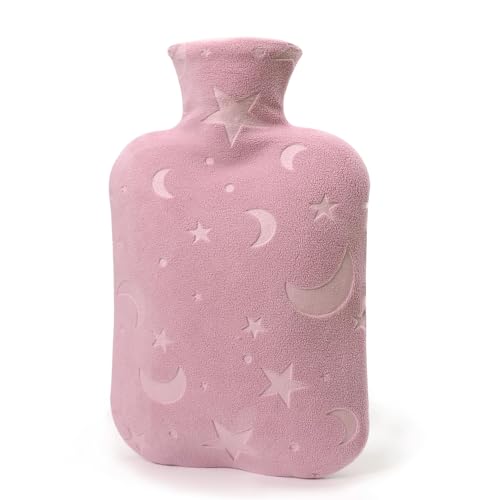 DICEVER Hot Water Bottle with Soft Cover, 2L Hot Water Bag f...