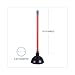 Boardwalk 528188 18 in. Plastic Handle 5.63 in. dia. Toilet Plunger - Red/Black (6/Carton)