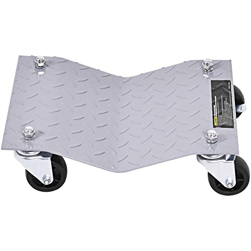 TANGZON 4PCS Tire Wheel Dollies, 2720 KG Heavy Duty Tire Skates Wheel Car Van Positioning Garage Jack with Lockable Casters & Handle, Car Lift Dolly Set for Trucks Motorcycles Auto Repair Moving