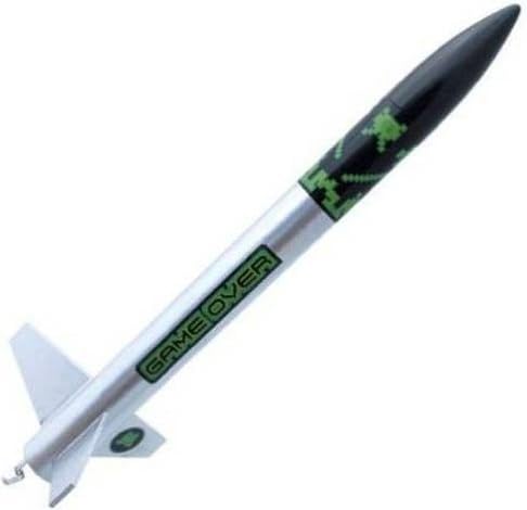 CUSTOM Flying Model Rocket Kit Game Over 10042