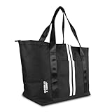 [GORILLA SQUAD] ゴリラスクワッド ビッグトートバッグ ジムバッグ ゴルフバッグ GYM TOTE BAG BIG TOTE BAG ファスナー付き 2WAY 大きめトート 大容量28.5L (ホワイトライン)