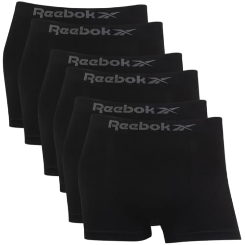 Kit com 6 Cuecas Reebok Boxer Microfibra Classic, Preto, P