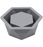 catin Silicone Mold for Concrete Succulent Pot Flower Planter DIY, Hexagon Shape