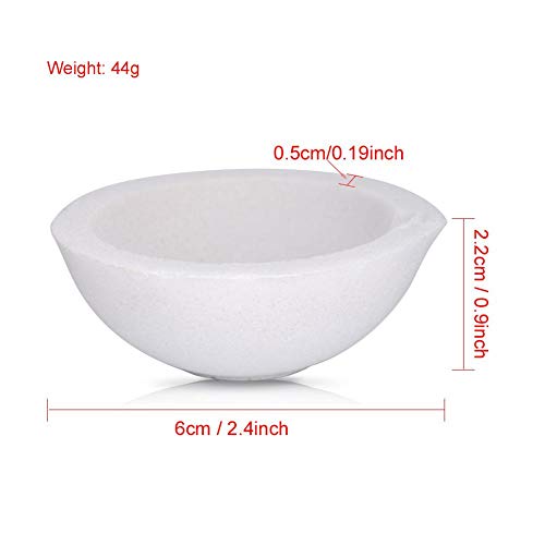 Jadpes Mini Ceramic Alumina Crucible Dish Cup Topf zum Schmelzen Gießen Raffinieren Gold Silber Kupferschrott Schmuck Leiterplatten, 1 Stück Quarz Schmelzen Gießen Tiegel Topf