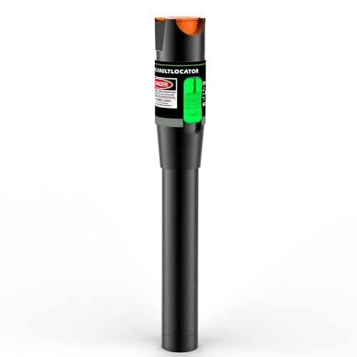 Image of Fiber Optic Visual Fault Locator Kit, Red Light Fiber Tester for Single Mode and Multimode Cable, VFL Pen Compatible with SC ST FC LC Connectors, Network Maintenance Test Tool