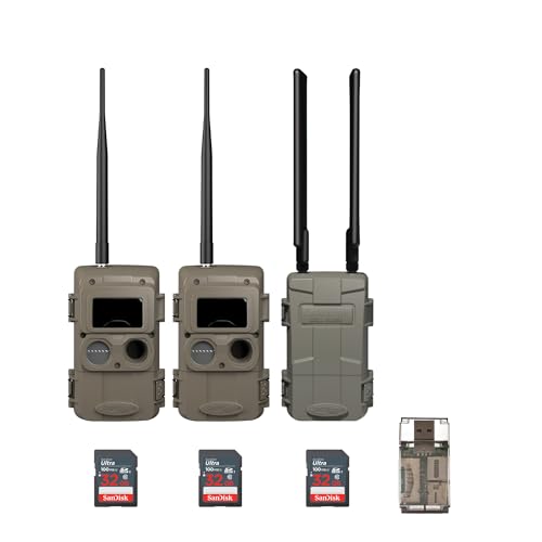 Cuddeback CuddeLink Wireless 3rd Gen Trail Cameras for Wildlife Monitoring with High-Resolution Imaging Bundle with Cell Home Trail Camera, 32 GB Memory Card, and Card Reader (2-Pack) - Cuddeback