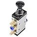 HanOaki 4R21008 Push Pull Pneumatic Valve 5 Ways 2 Positions Metal Plastic BSPT Manual Air Control with Silencer and Connectors Effective Area for Industrial Automation