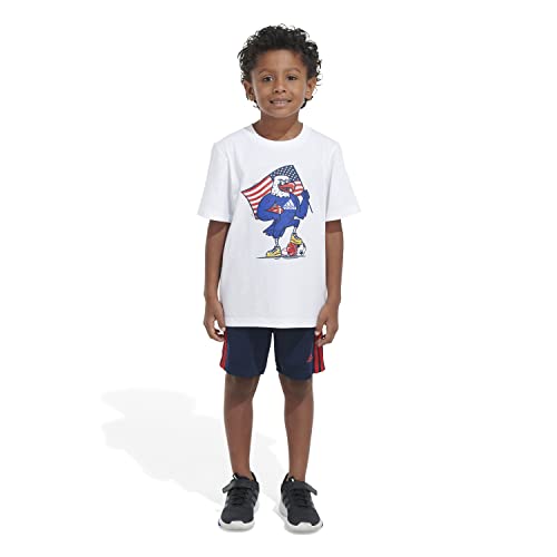 Image of adidas Baby Boy's Tee and Shorts Set (Infant)