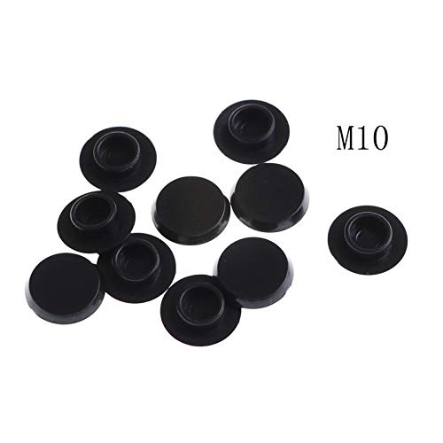 KEDSM 10 piezas M4 M5 M6 M8 M10 M12 M24 tapas de protección de cúpula de tuerca de perno cubiertas de plástico hexagonal expuesto (Color: M5)