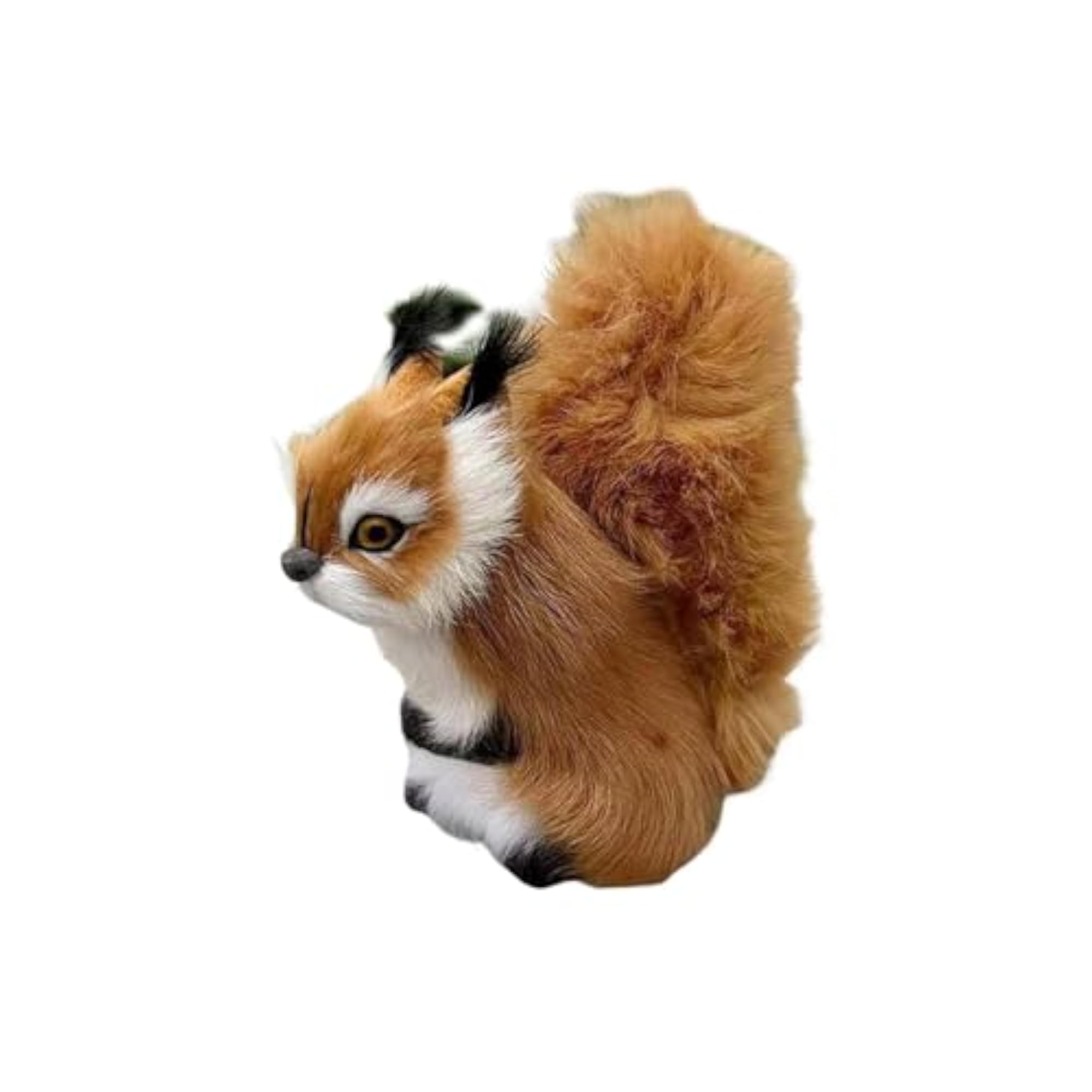 Squirrel Statue Garden Figurine, Plush Animal Decor
