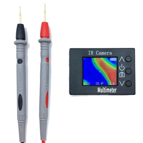Wsikafxn 2-In-1ポータブルIRサーマルイメージングマルチメーターと32x24赤外線カメラを備えたデジタルマルチメーター