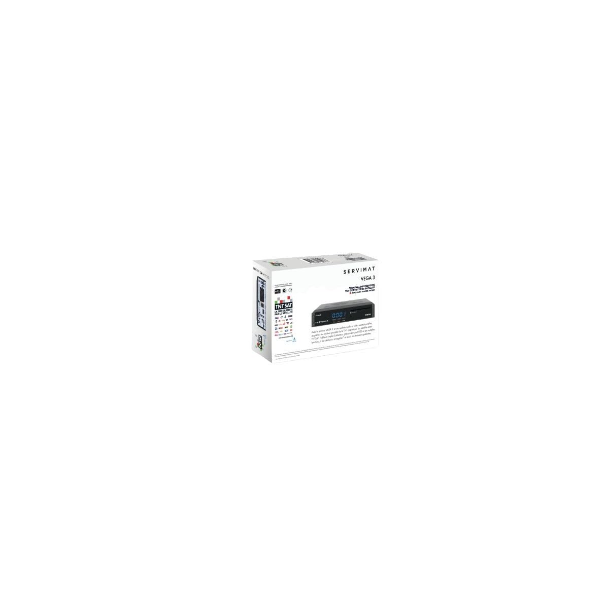 Pack SERVIMAT III Récepteur TV Satellite Full HD + Carte d'accès TNTSAT V6 Astra 19.2E + Câble HDMI