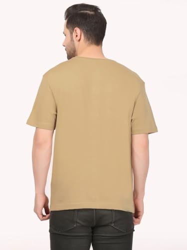 Image of Men's Plain Cotton Crew Neck T-Shirt Regular Fit Short Sleeve Tee