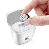 Britzgo Rechargeable Hearing Amplifier with Noise Reduction for Seniors, Cancellation,Up to 20hrs Battery Life(Silver)