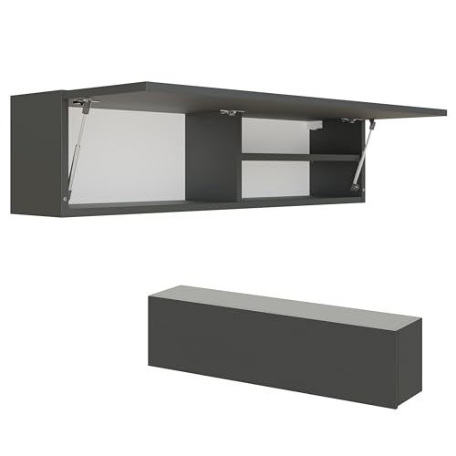 PLATAN ROOM Badschrank 60 cm 80 cm 120 cm Badezimmerschrank Hängeschrank Badezimmermöbel Klappbarer Schrank für Bad Wandschrank (Anthrazite, 120 x 30 x 25) PLATAN ROOM Badschrank 60 cm 80 cm 120 cm Badezimmerschrank Hängeschrank Badezimmermöbel Klappbarer Schrank für Bad Wandschrank (Anthrazite, 120 x 30 x 25)