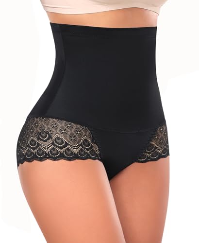 Womens Shapewear Tummy Control Underwear High Waist Shaper Panites Girdle Slimming Briefs(Black,Medium)