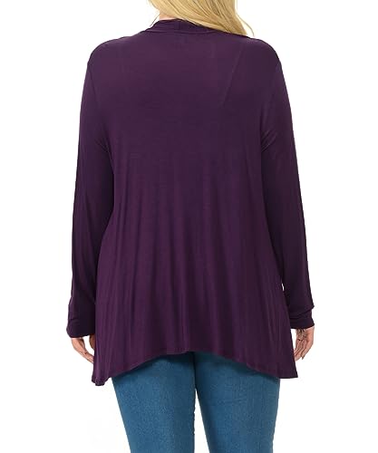Image of Women's Long Sleeve Jersey Plus Size Cardigan