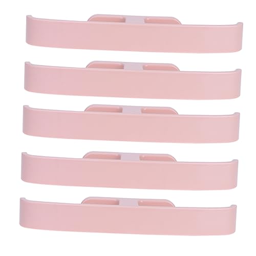 Alipis 5Pcs Wall Mounted Slippers Organizer Rack Elastic Plastic Shoe Storage Holder for Bathroom Hallway Space Saving Design Pink for Neat Tidy Spaces