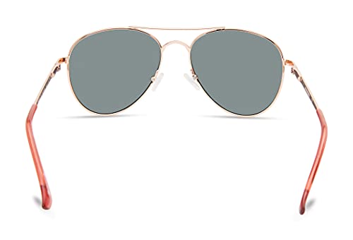 Skechers Women's SEA6166 Polarized Pilot Sunglasses, Shiny Rose Gold, 56mm4