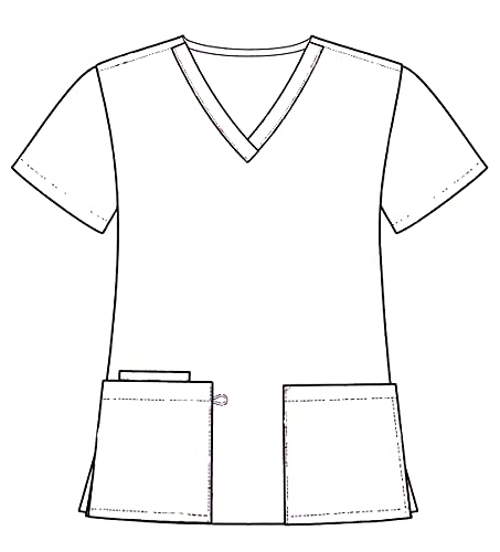 Women's Medical Nursing Ombre Scrub Uniform Print Top Gt Performance-Heather Red/Black-Small #TOP3