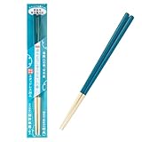 藤栄(FUJIEI) ほんとうにすべらないお箸 23cm シンプルナチュラル ブルー | 食洗機可 こんにゃくも簡単につかめる 箸職人が作る塗り箸 木製 スタッドレス加工 特許取得 お箸トレーニング 日本製 HSR-102