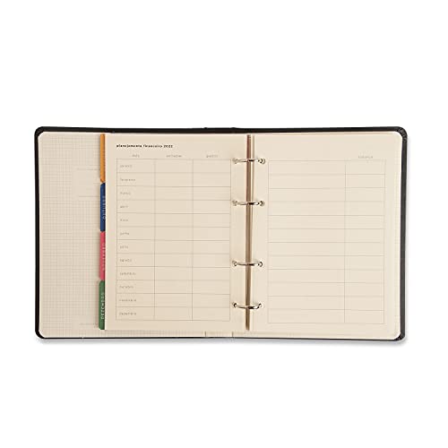 Cicero Agenda Planner Argolado 2022 Orla Semanal Notas A5 Arpoador Listras, Colorido, Grande, 7753