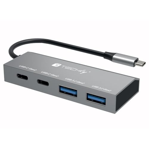 Techly 620478 Hub Usb3.2 2 Porte Usb-A E 2 Porte Usb-C™ Silver