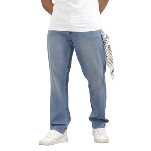 Image of WROGN Men's 100% Cotton Jeans | Solid | Anti Fit