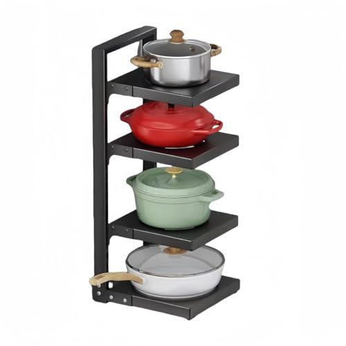 ��ƃt���C�p���̃I�[�K�i�C�U�[ �V���N�� ���[ �t���C�p�����b�N �c �t���C�p���X�^���h ��t���C�p�����[ 2�i-7�i �c�u ����[ ���߉\ �ω׏d50kg �ȒP�g�� �ȃX�y�[�X ���@�\ �h�K �ϔM (�u���b�N, 4�i�i��23cm x ���s28cm x 