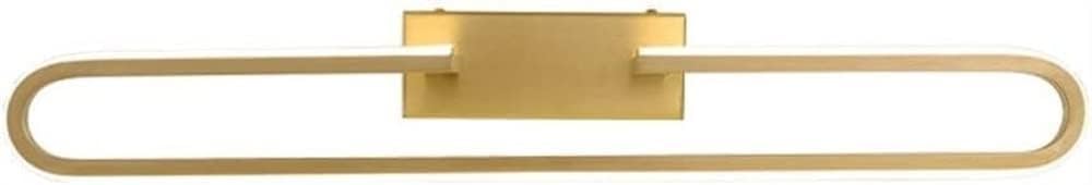 ASerZenith Led Over Mirror Light Copper Vanity Light Bathroom Makeup Front Lighting Mirror Cabinet Lighting Fixtures With Acrylic Lampshade