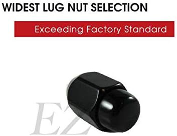 EZAccessory 20 Black Acorn Lug Nuts 1/2" Thread Size 13/16" Hex