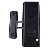 Homeponnew Holz-Türschloss mit IC-Karte zum Entriegeln, elektronisches Einbruchschloss für den Innenbereich für Zuhause oder Büro, schwarzes ABS, unsichtbares Tür-Sicherheitsschloss