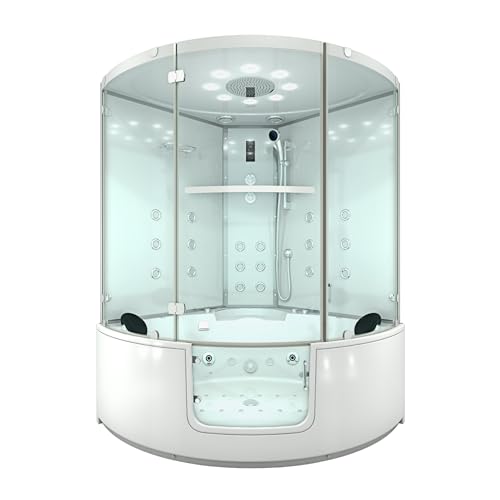 AcquaVapore Whirlpool Duschkabine Wanne Sauna Dusche K60- WS- EH 140x140cm OHNE Zusatzoptionen