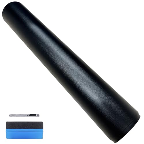 NewL, Pellicola autoadesiva per car wrapping, in vinile, senza bolle, con rilascio dell’aria, decalcomania fai da te per auto, moto e altri veicoli, nero satinato opaco, 30 cm x 100 cm