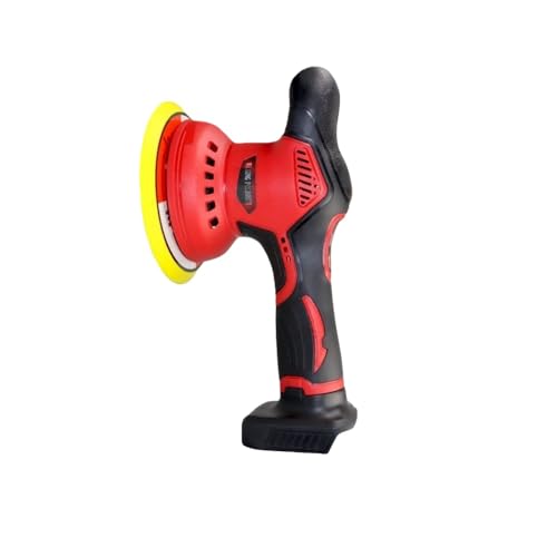 AOUGN電動ポリッシャー 車 、ポリッシャー、 8段変速 、偏心シャフト振動、クイックディスク交換、簡単操作、銅線モーター、多段速度調整、ワックス 、鏡面磨き、 傷消し 、車両メンテナンス 洗車用 (モデルA:リチウム電池2個,レッド)